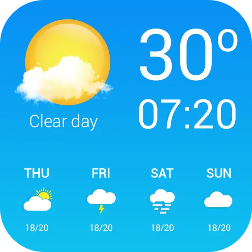Screenshot of a weather application